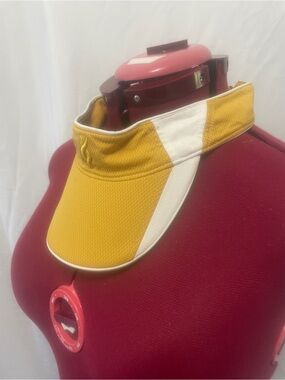 Yellow and White Sports Visor